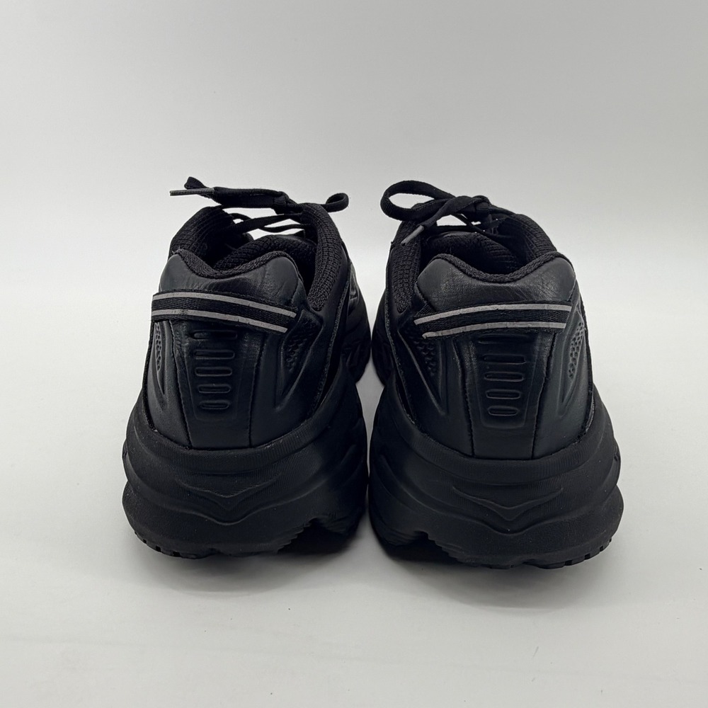 Hoka One One Bondi LTR Mens 11 Triple Black 1019496 BLK Leather Walking - Picture 5 of 9